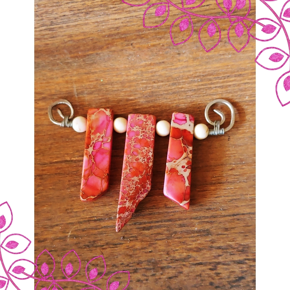 Pink Imperial Jasper Stone Pendant
